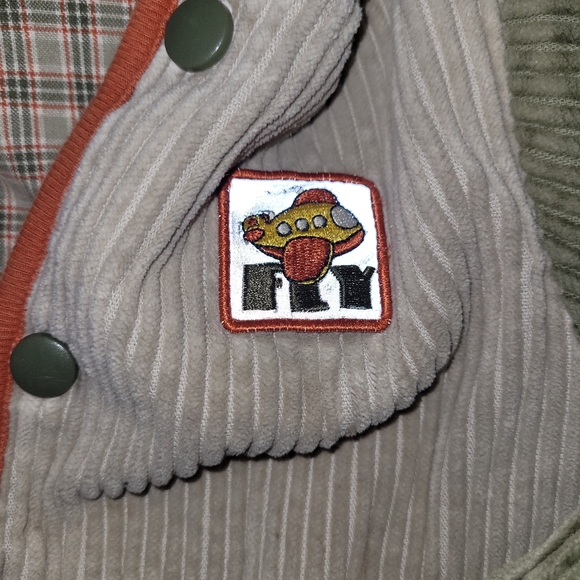 🛍Corduroy and Plaid Airplane Jacket 2t-3t - Picture 2 of 3